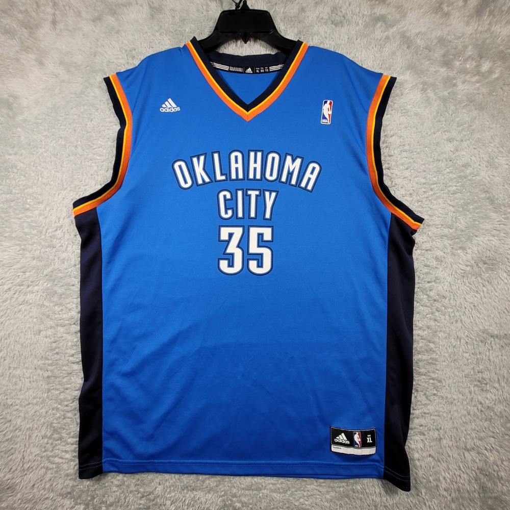 Adidas Oklahoma City Thunder Kevin Durant Jersey Mens XL Blue NBA #35 7818A